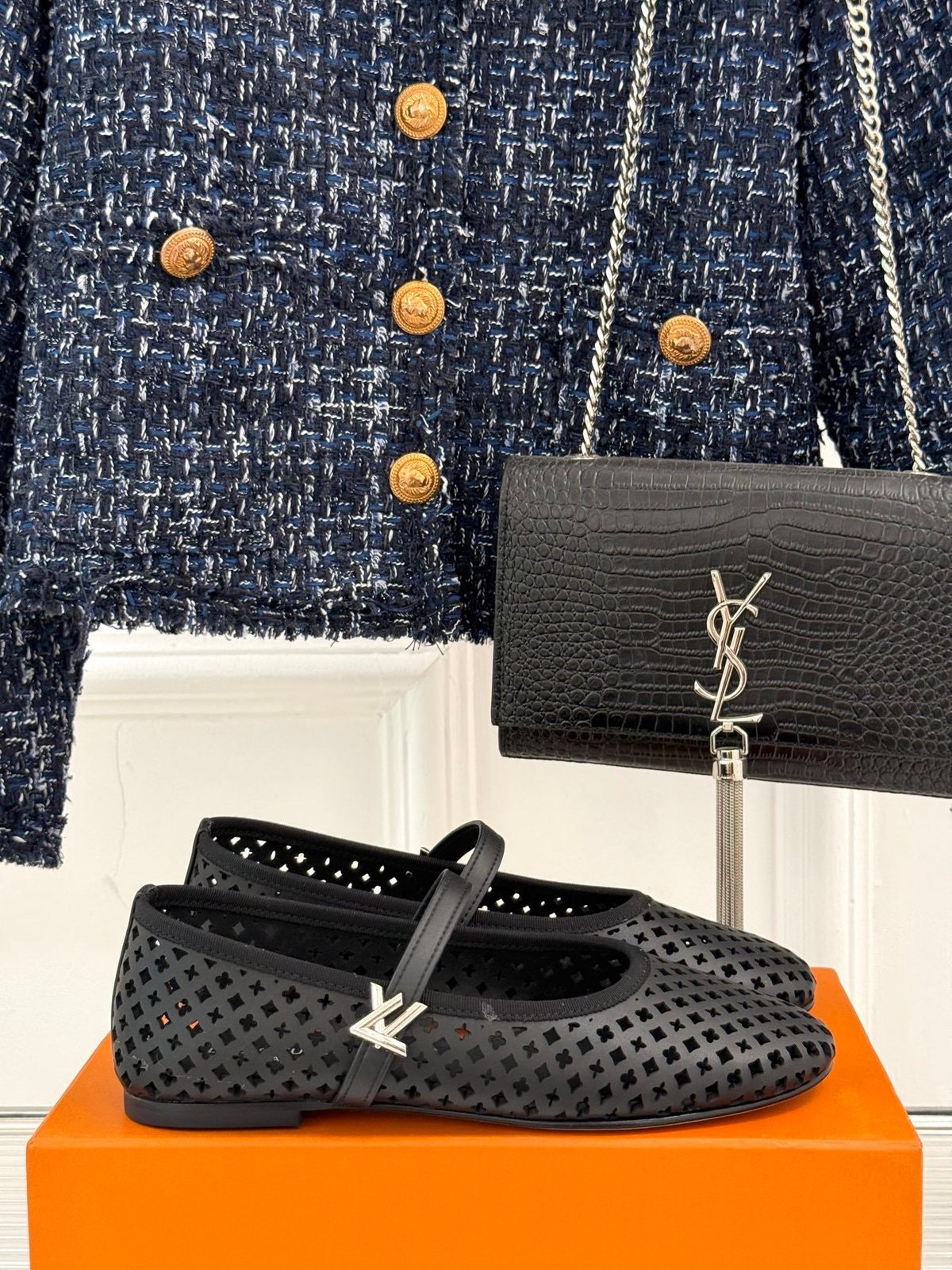 Louis Vuitton Perforated Mary Jane Flat