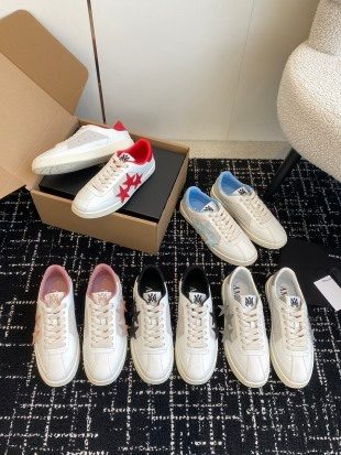 Luxury White Leather Low-Top Sneakers