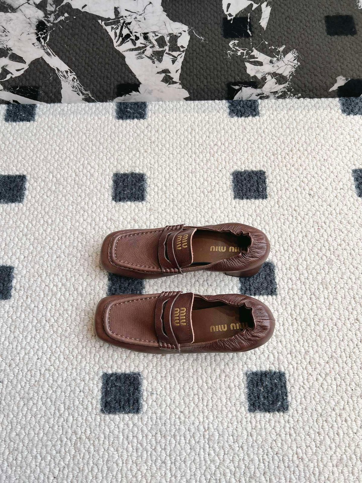 Miu Miu Leather Loafer Flat