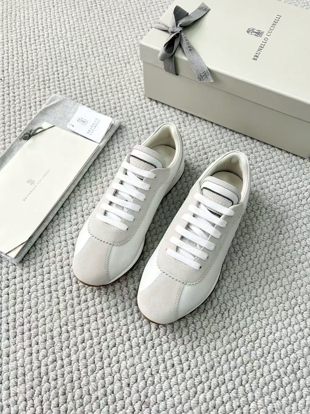 Brunello Cucinelli Leather Suede Sneakers