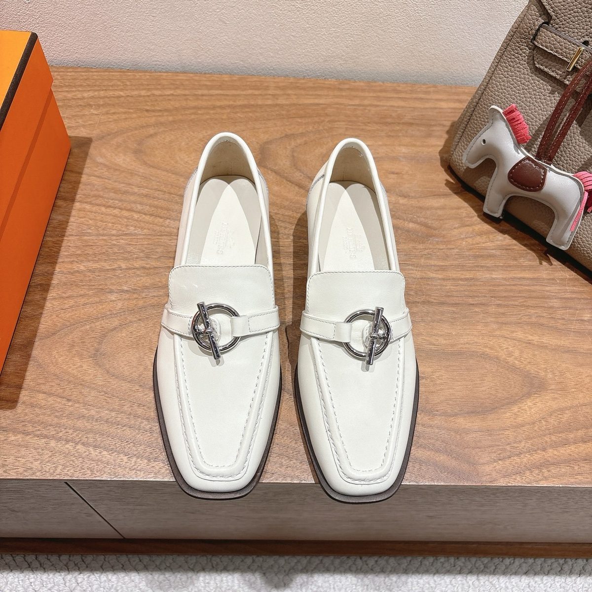 Hermès Loafer White Leather