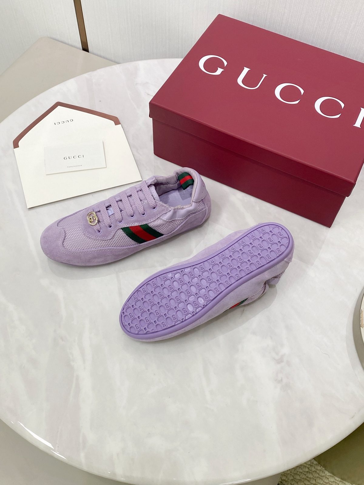 Gucci Chunky Mesh Sneaker Lavender