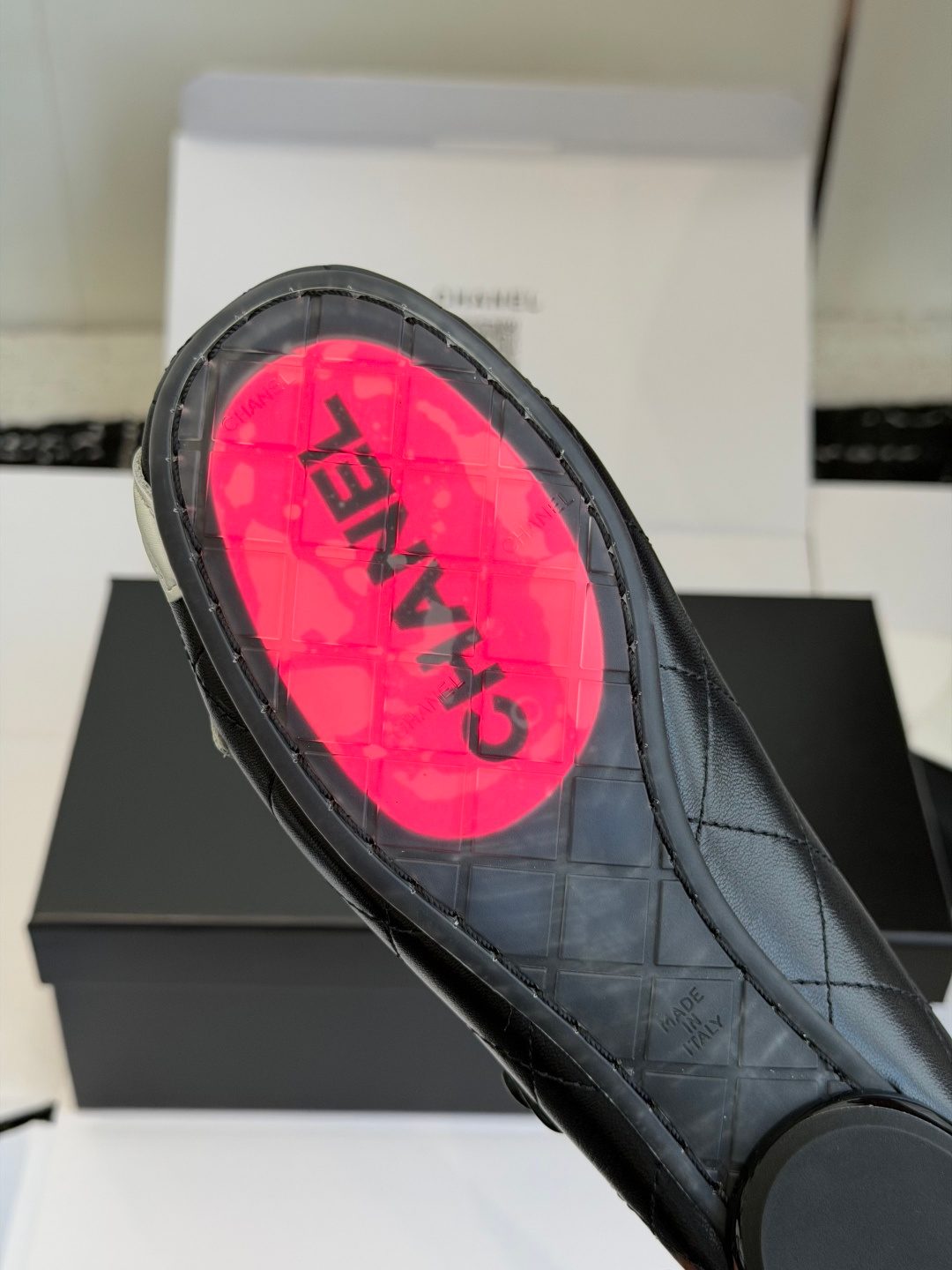 Chanel CC Quilted Leather Loafers