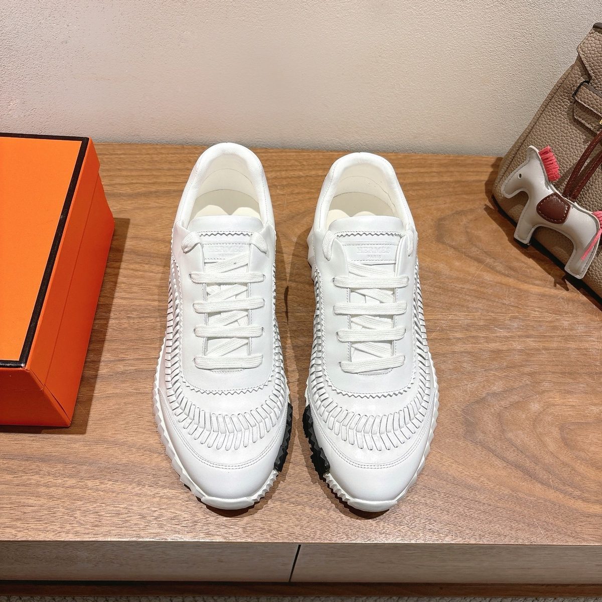 Hermès Runner White Leather Sneakers
