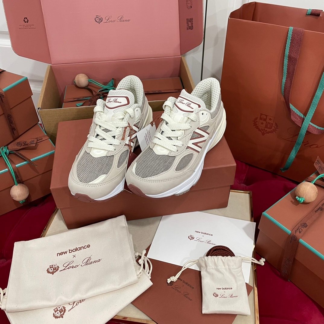 New Balance x Loro Piana White Sneakers