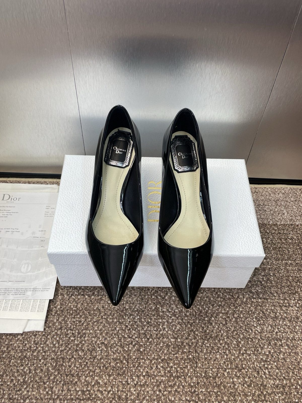 Dior Patent Leather Pointed Toe Pump