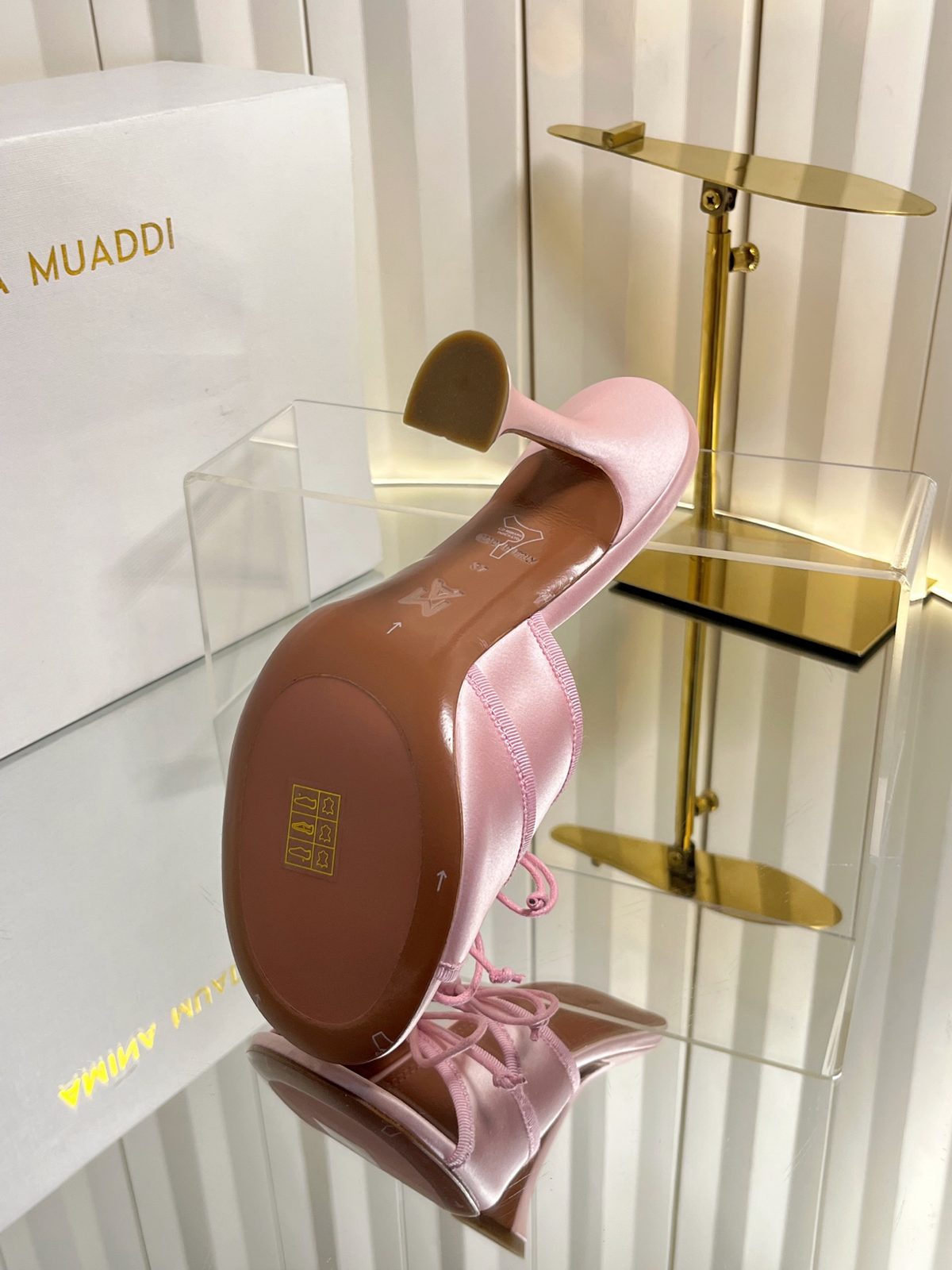 Amiri Padded Pink Mule Heels
