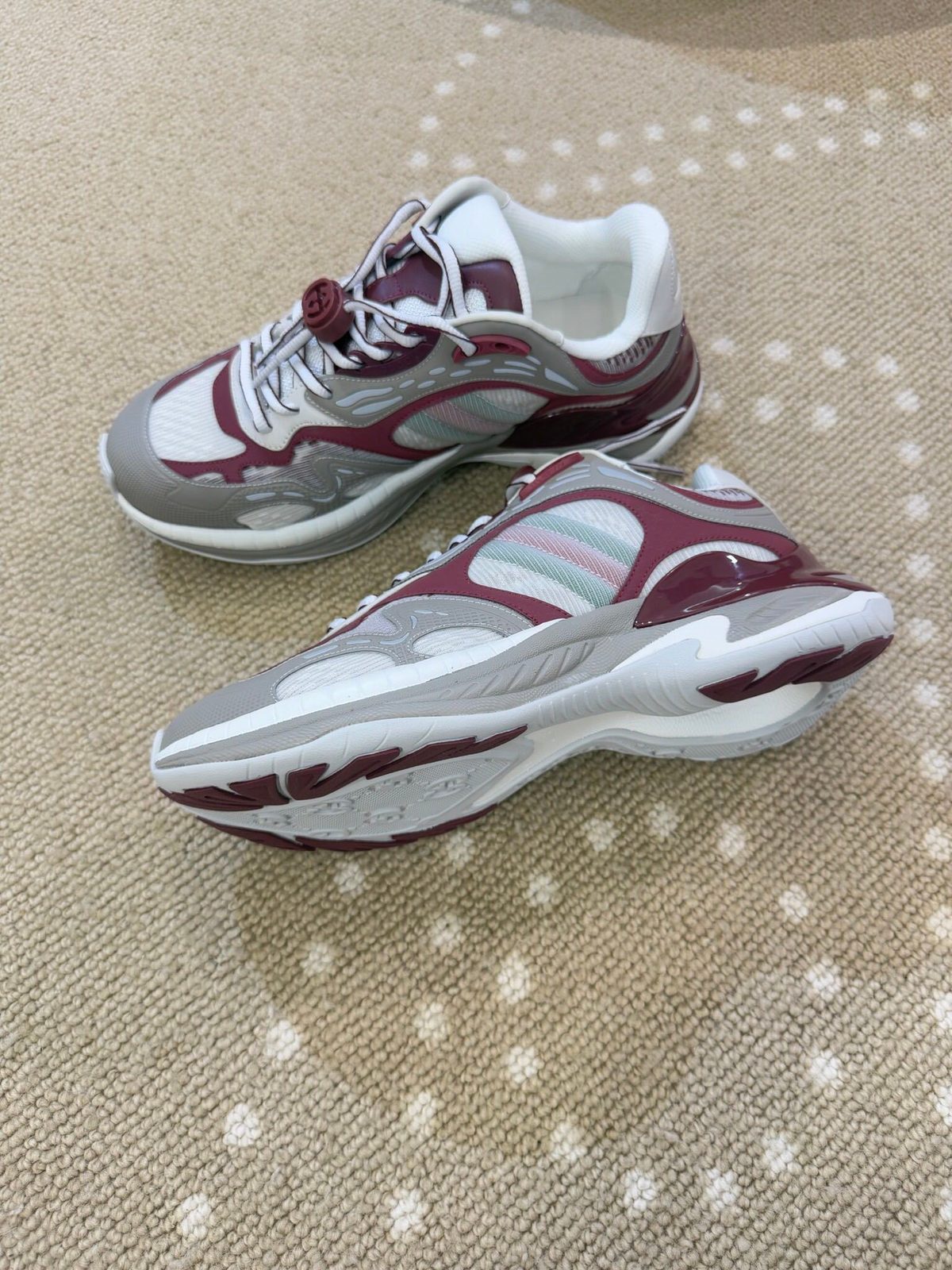 Gucci GG Chunky Sneakers Burgundy White