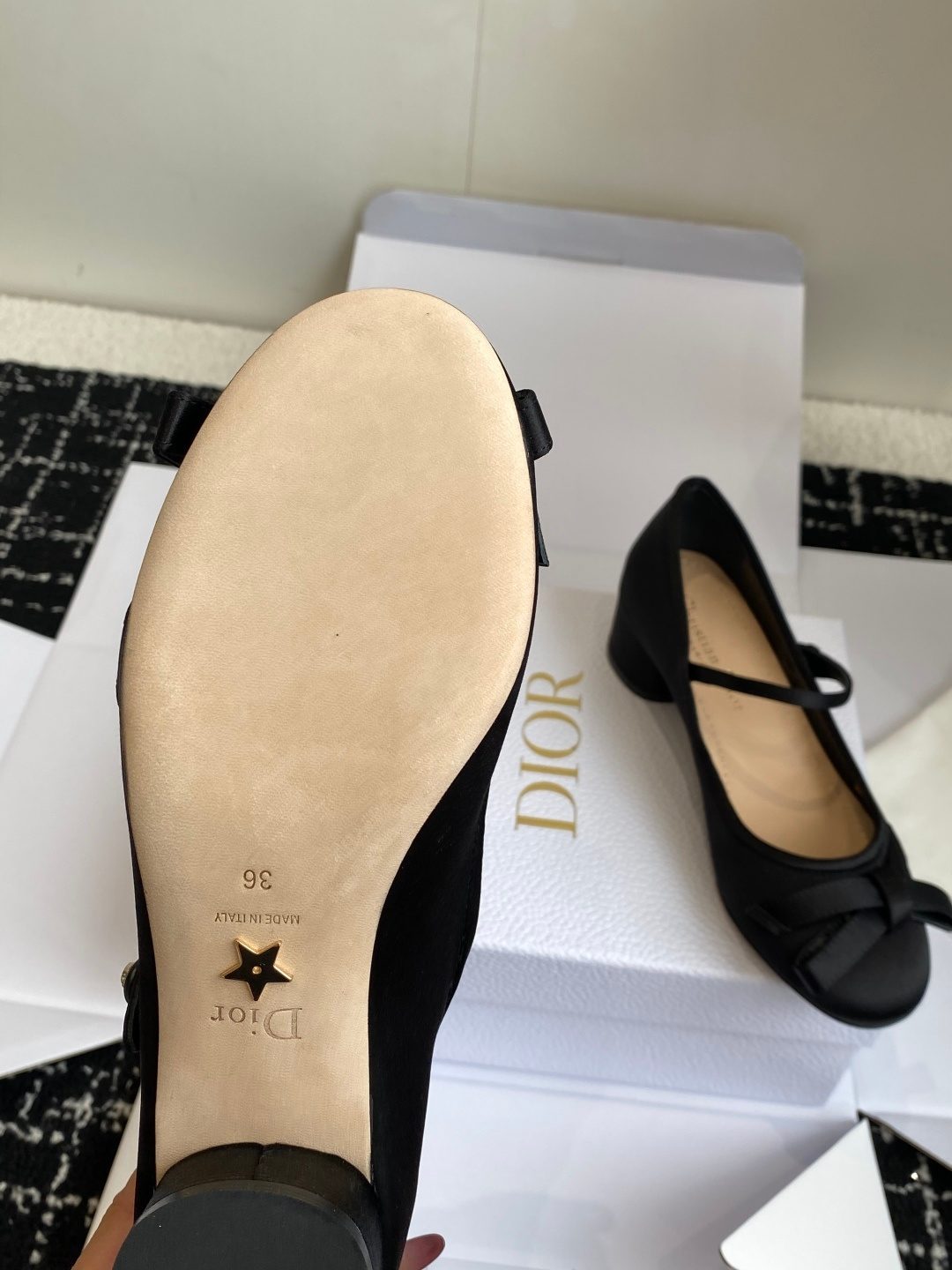 Dior Mary Jane Ballet Flat Black