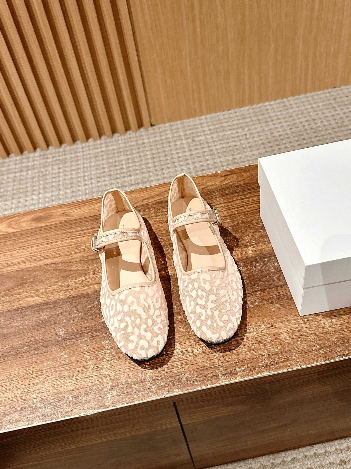 Leopard Print Mary Jane Ballet Flats
