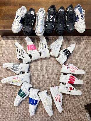 Valentino Garavani Colorful Logo White Sneakers