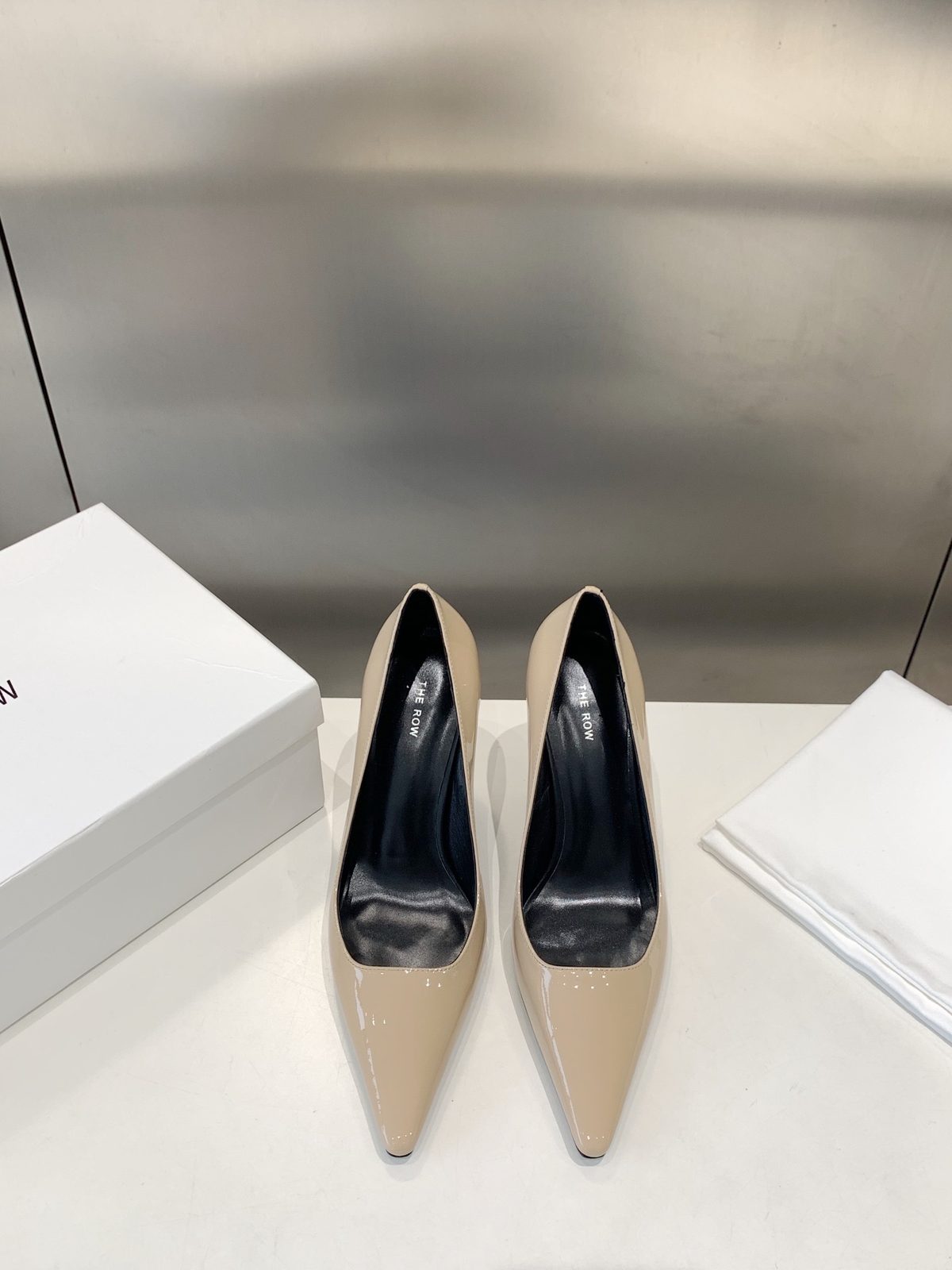The Row Patent Leather Pointed Toe Pump