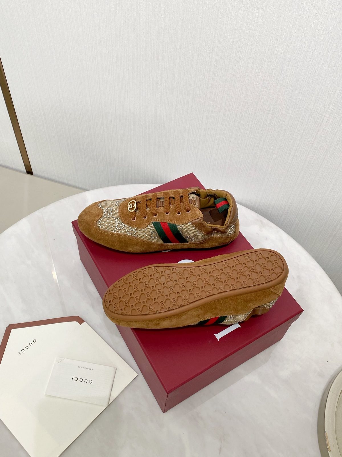 Gucci Sparkle Loafer with Web Stripe