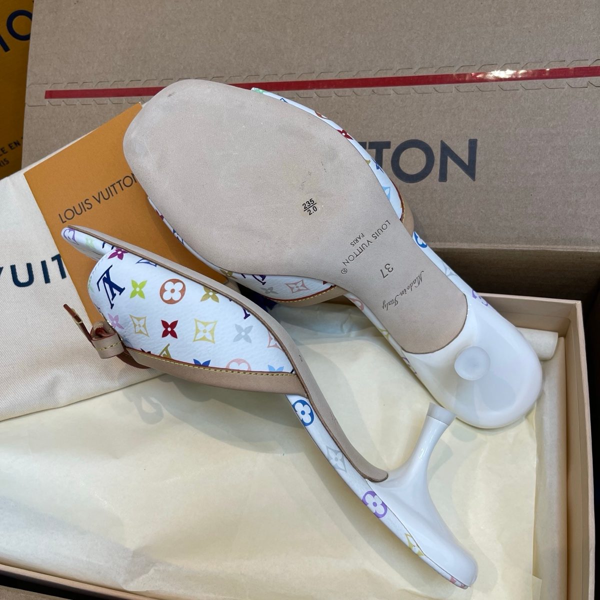Louis Vuitton Monogram Multicolore Mule Heels