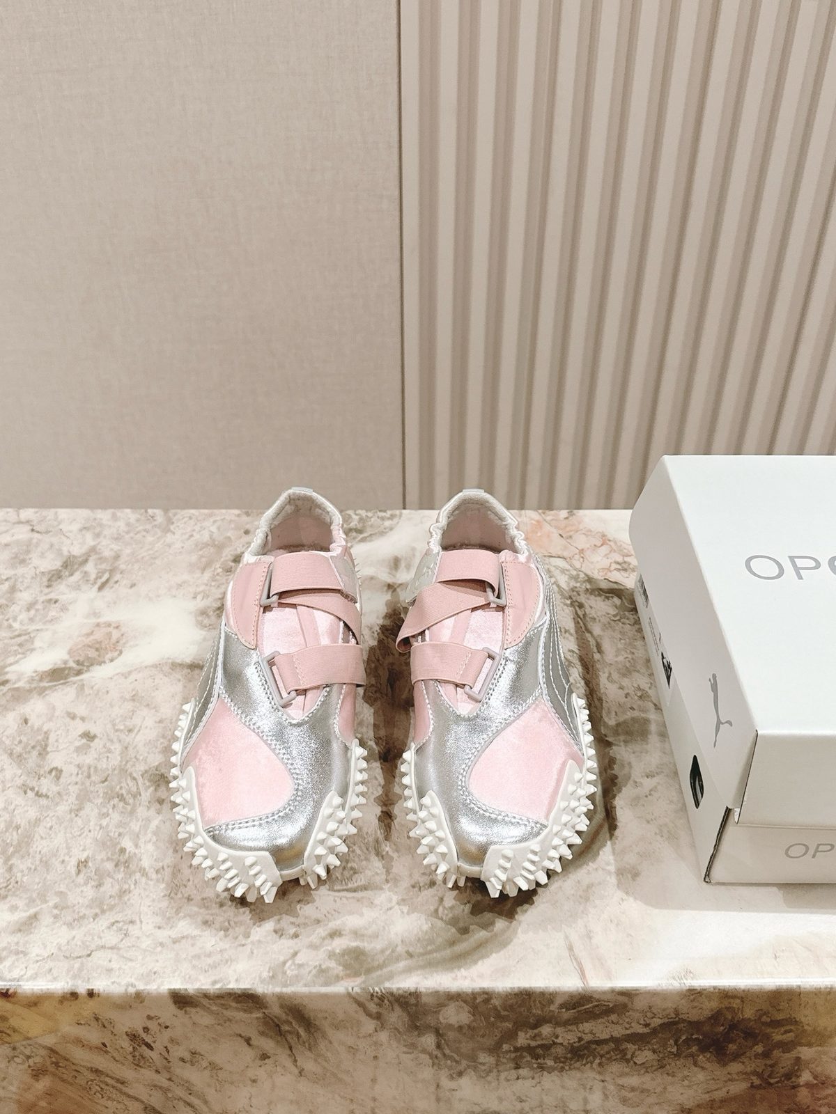 Ope Colorblock Sneakers Pink White Silver