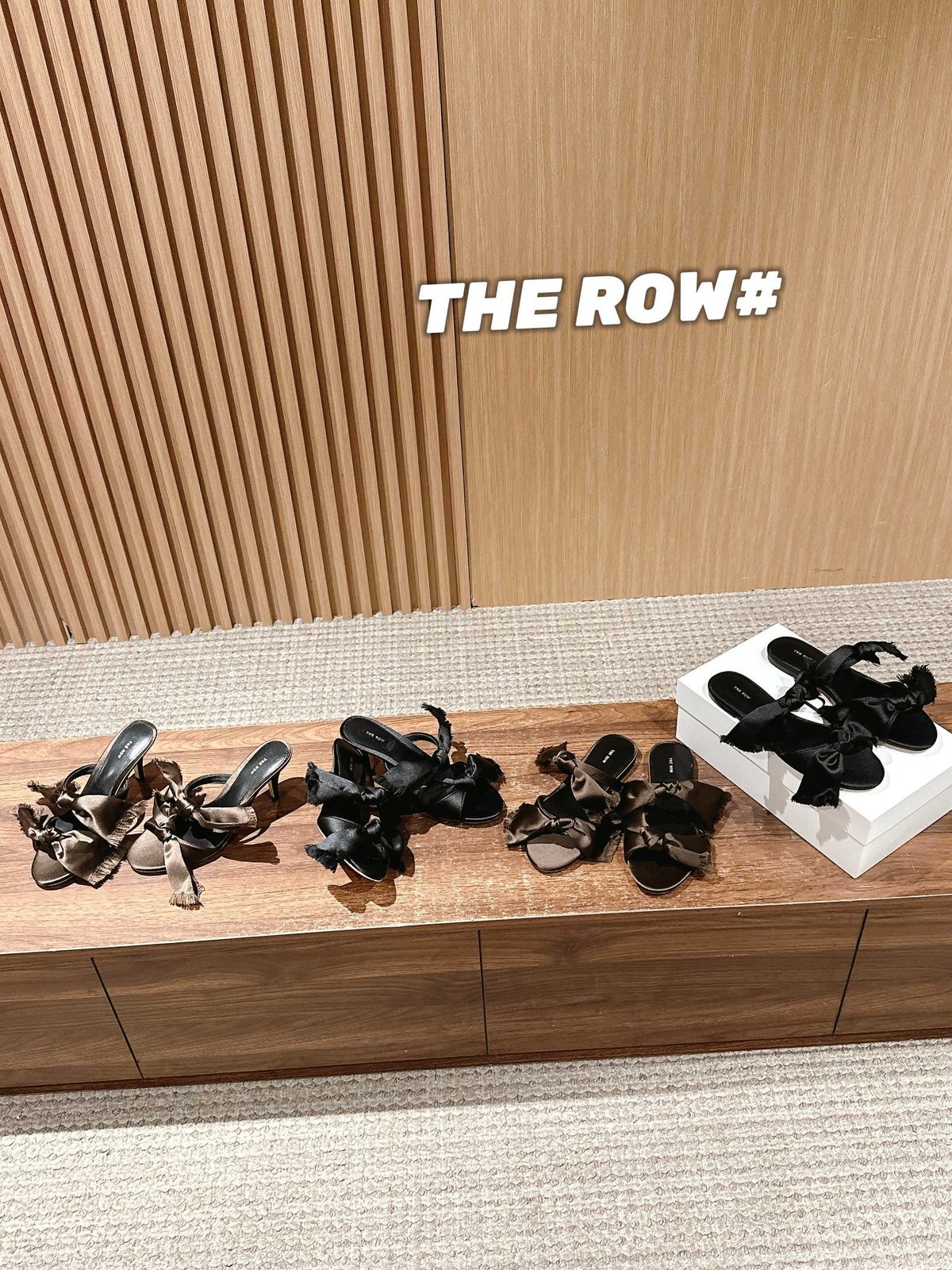 The Row Silk Bow Slide Sandals