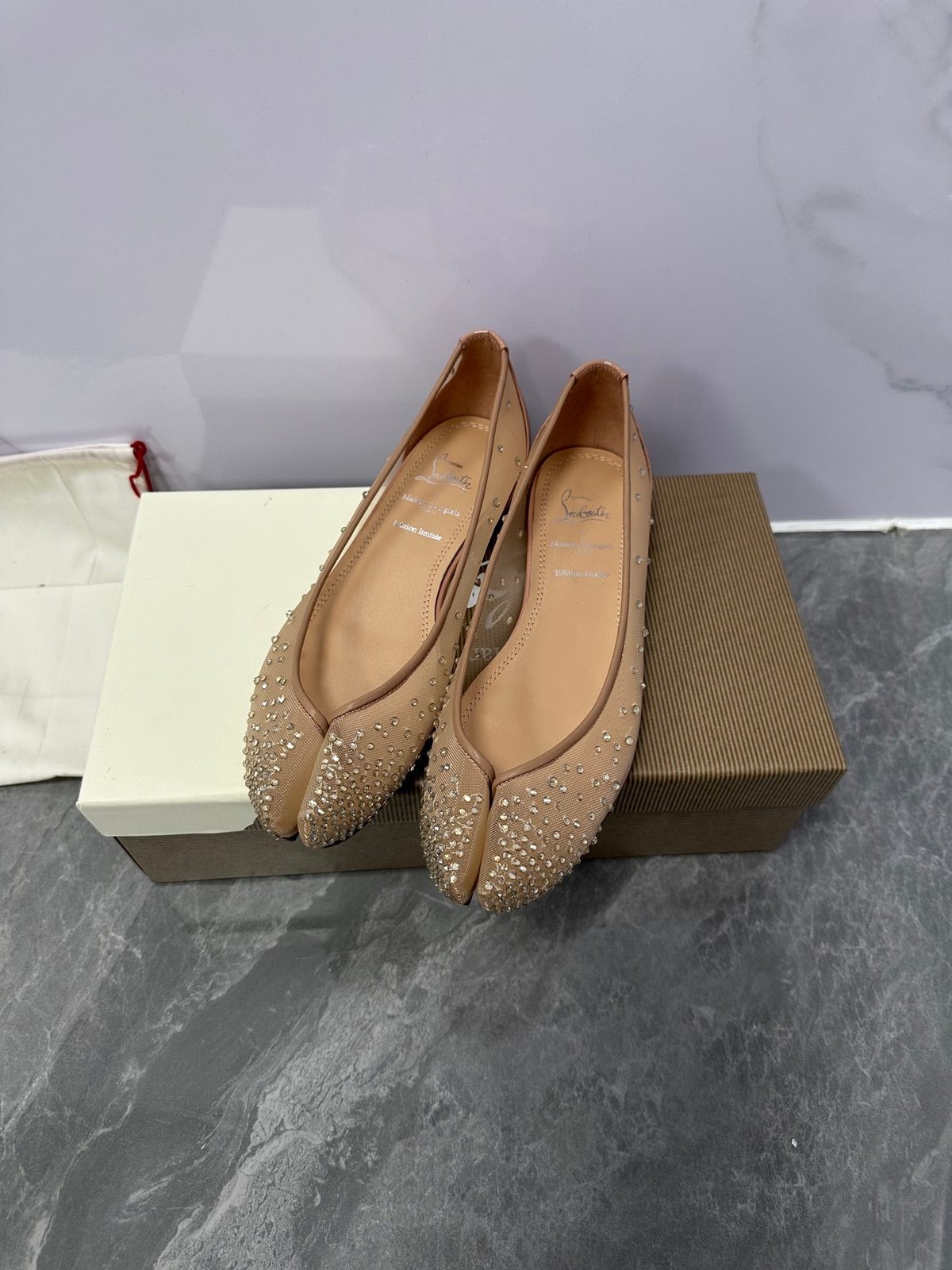 Christian Louboutin Studded Flat Loafers