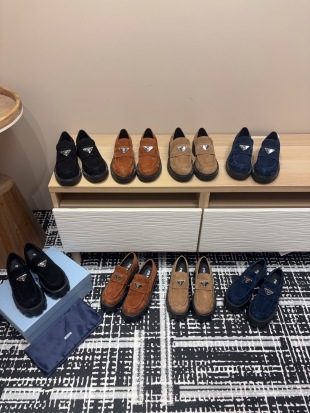 Prada Suede Platform Loafer