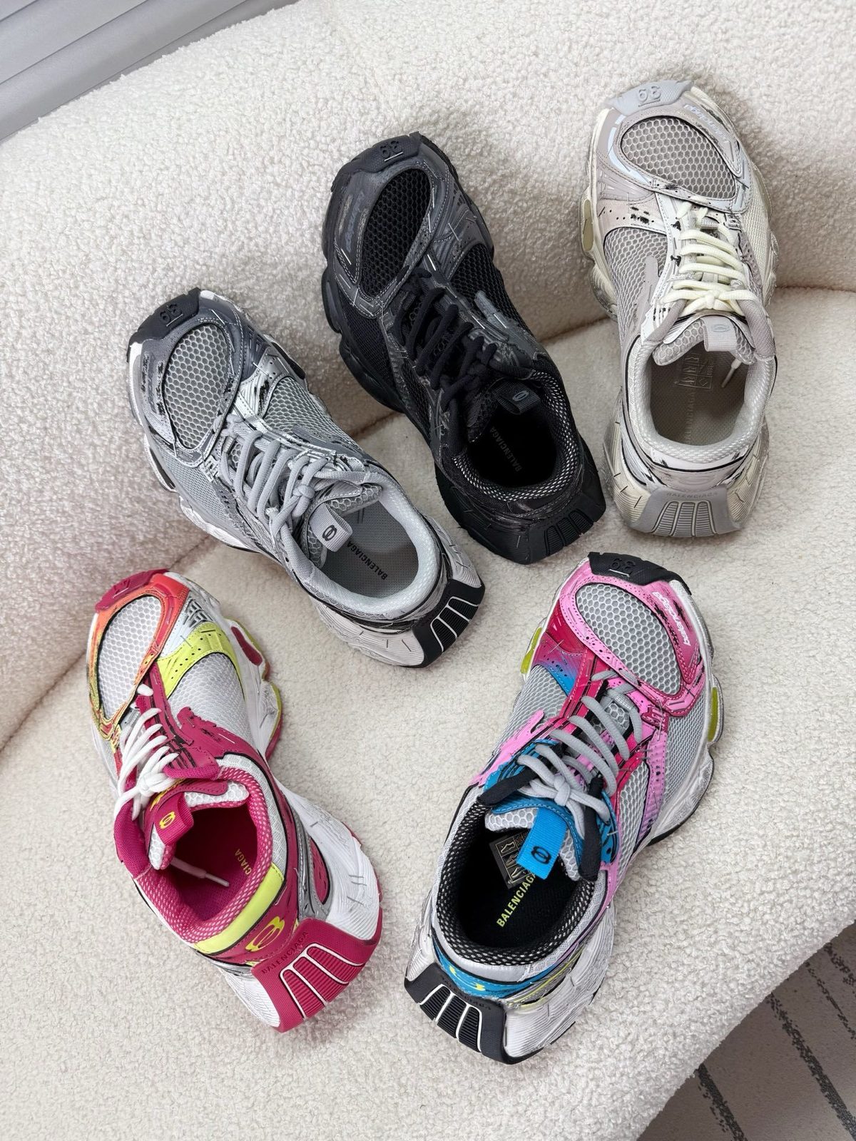 Balenciaga Runner Mesh Sneakers Pink