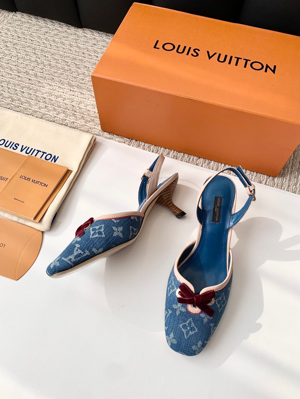 Louis Vuitton Monogram Slingback Heeled Mules