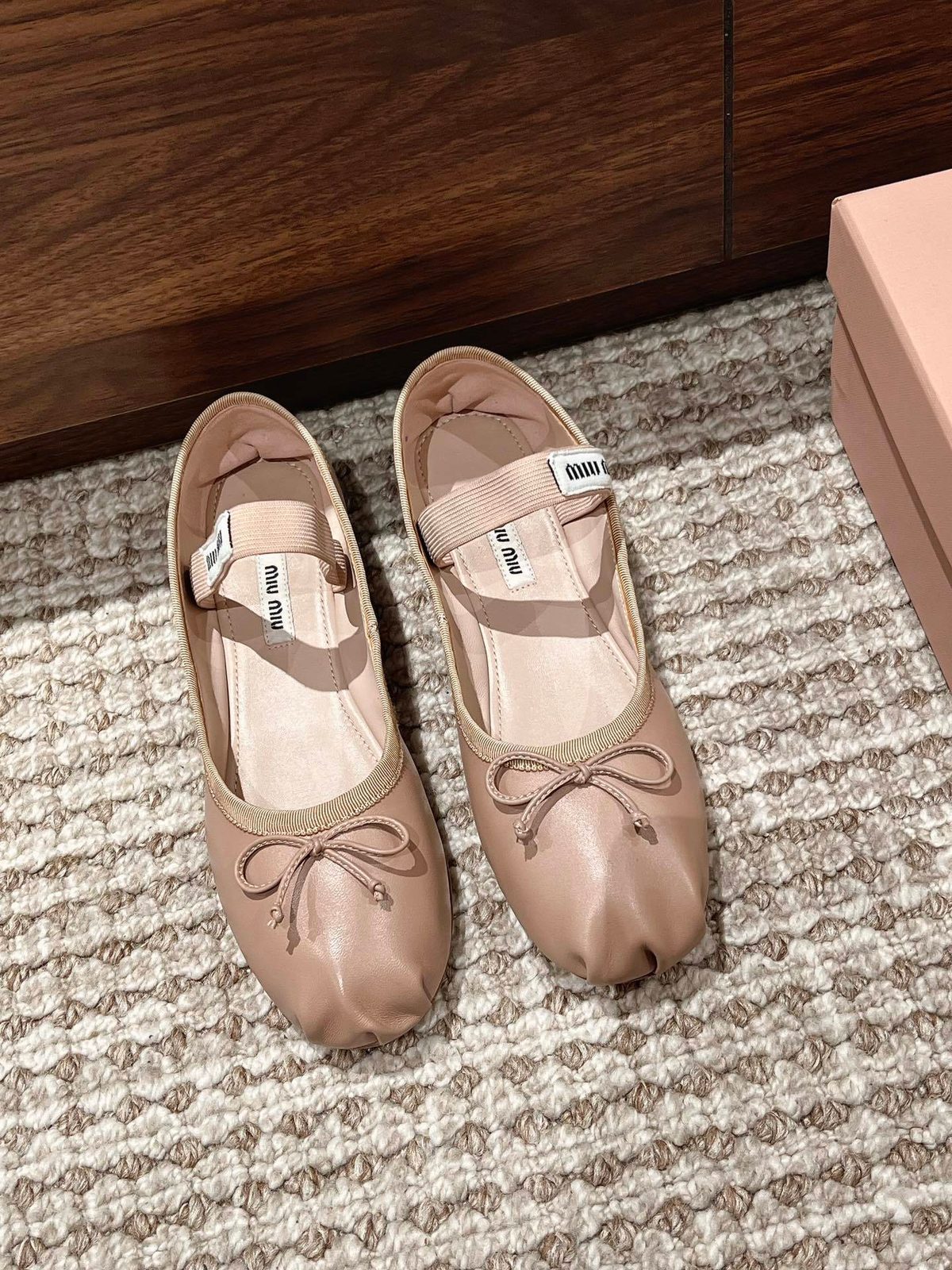 Miu Miu Leather Ballet Pointe Shoes