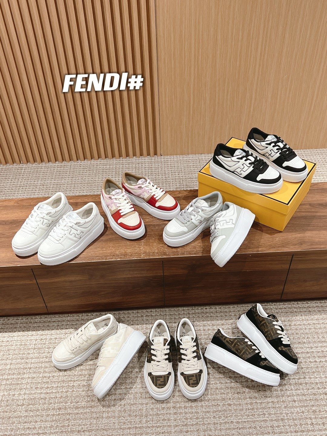 Fendi FF Logo Platform Sneakers