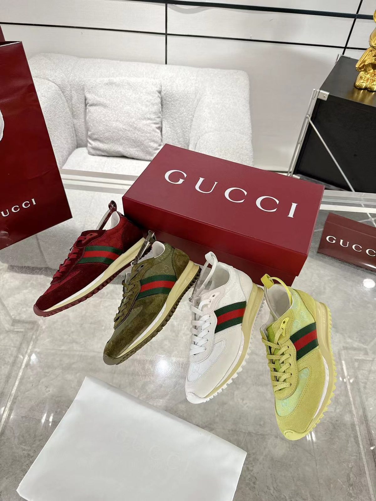 Gucci Web Stripe Sneakers Collection