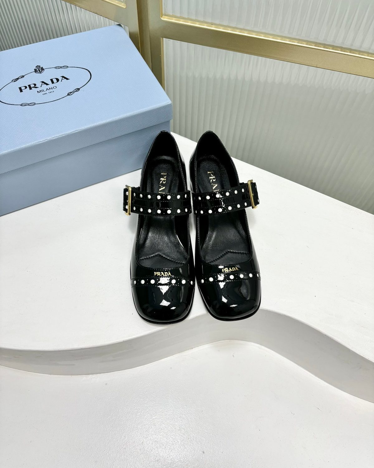 Prada Patent Leather Mary Jane Loafers