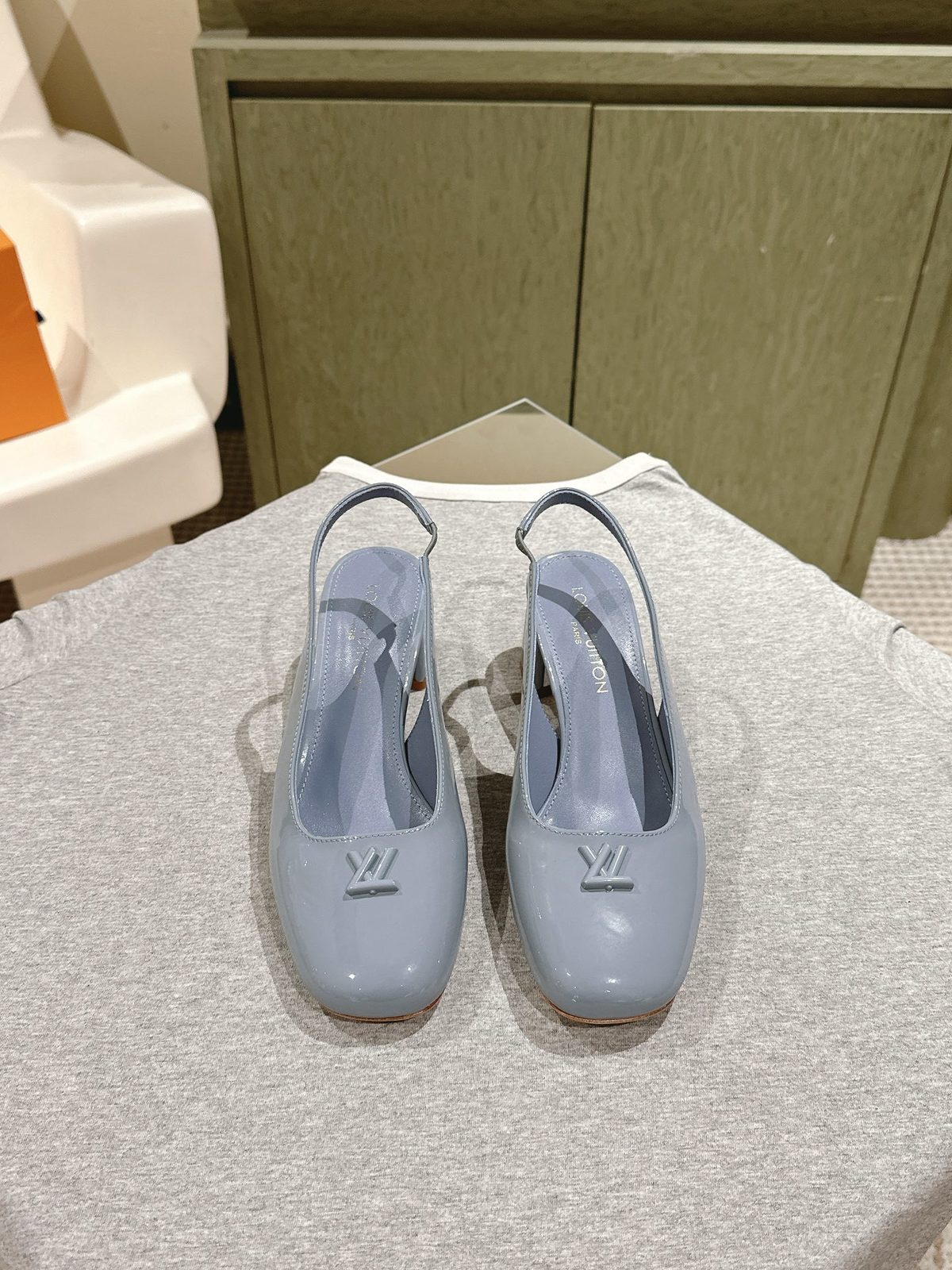 Louis Vuitton Patent Leather Slingback Pumps
