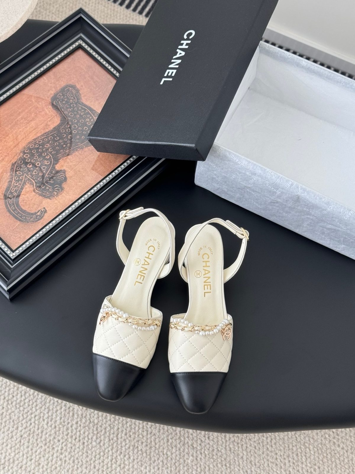 Chanel Quilted Leather Slingback Heels