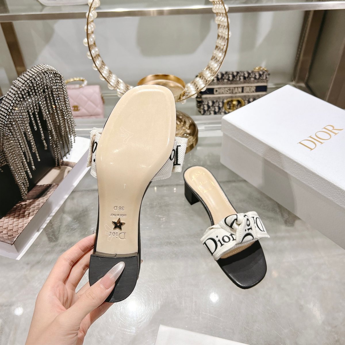 Dior Oblique Slide Sandal Mule