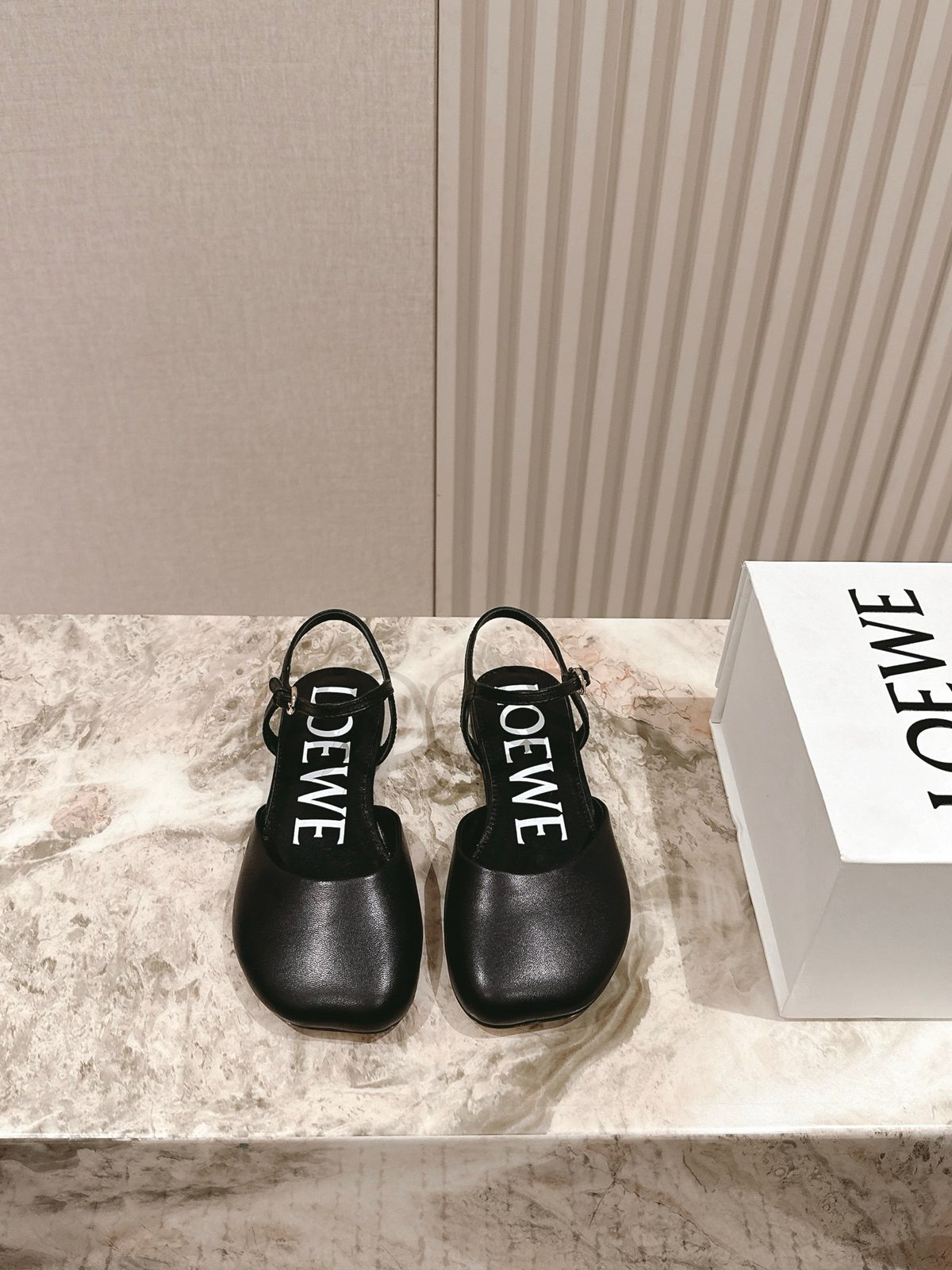 Loewe Toy Leather Slingback Black