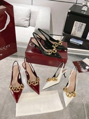 Gucci Horsebit Slingback Kitten Heel Pumps