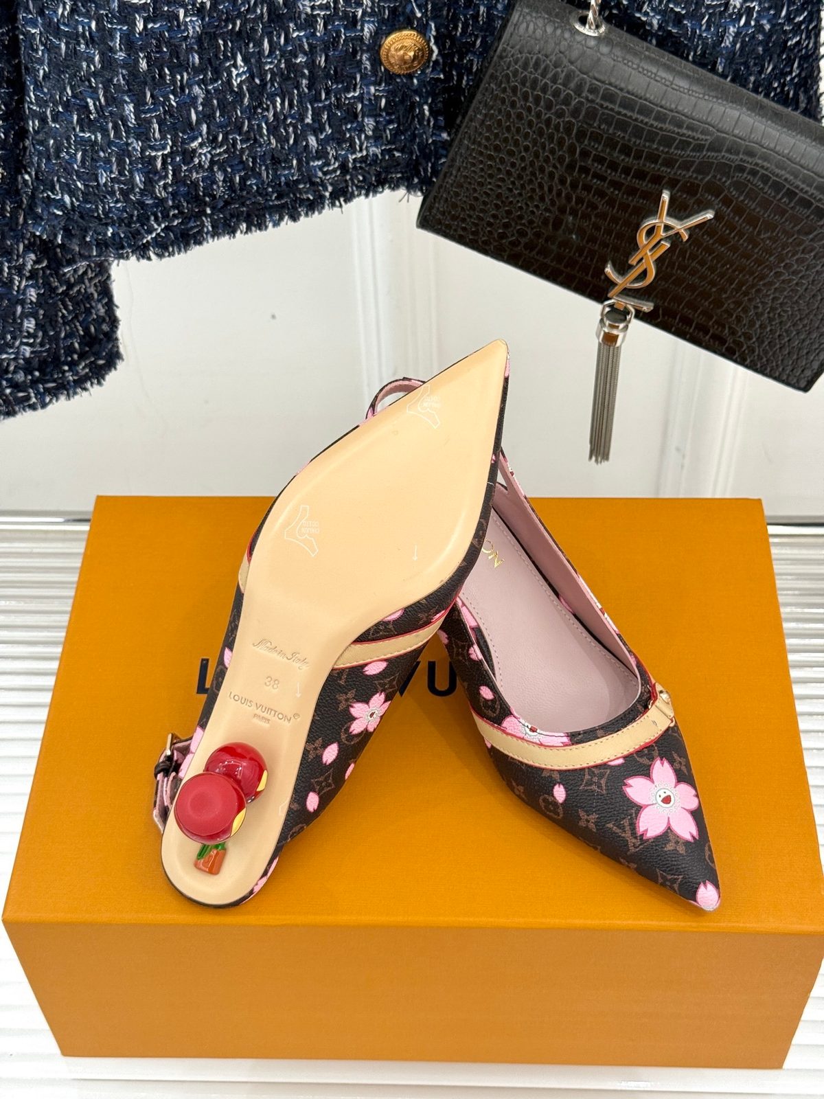 Louis Vuitton Monogram Floral Pointed-Toe Pump
