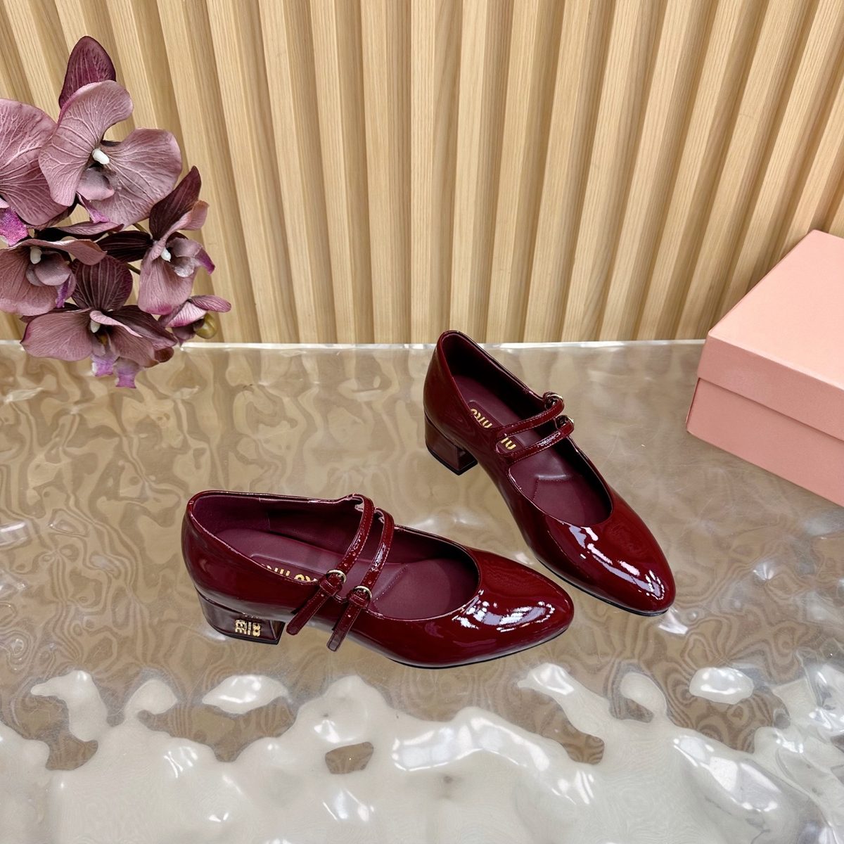 Miu Miu Patent Leather Mary Jane Loafers