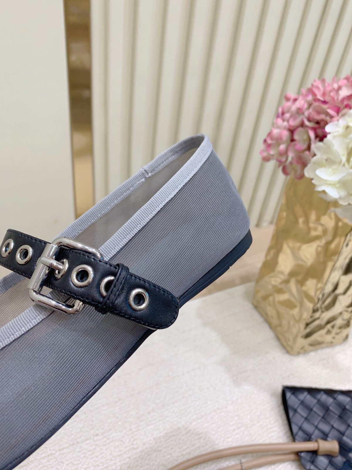 Miu Miu Leather Mary Jane Ballet Flats