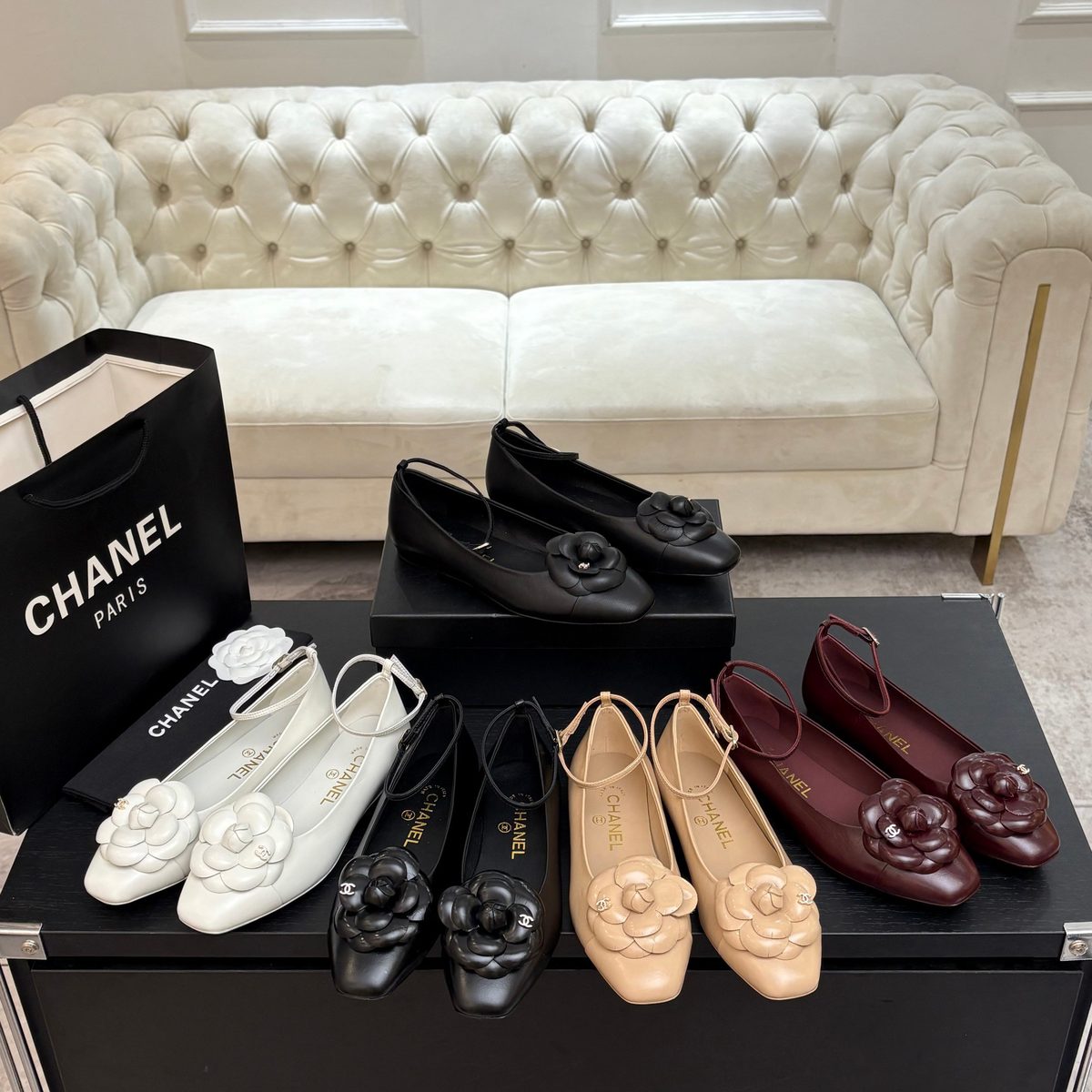 Chanel Camellia Flower Loafer Flats Collection
