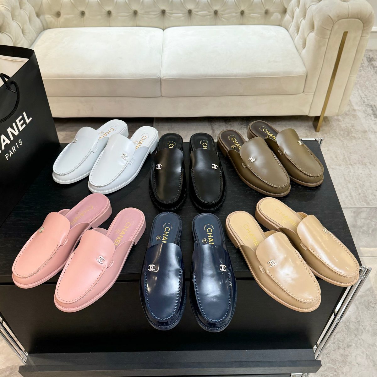 Chanel Leather Loafer Mule Collection