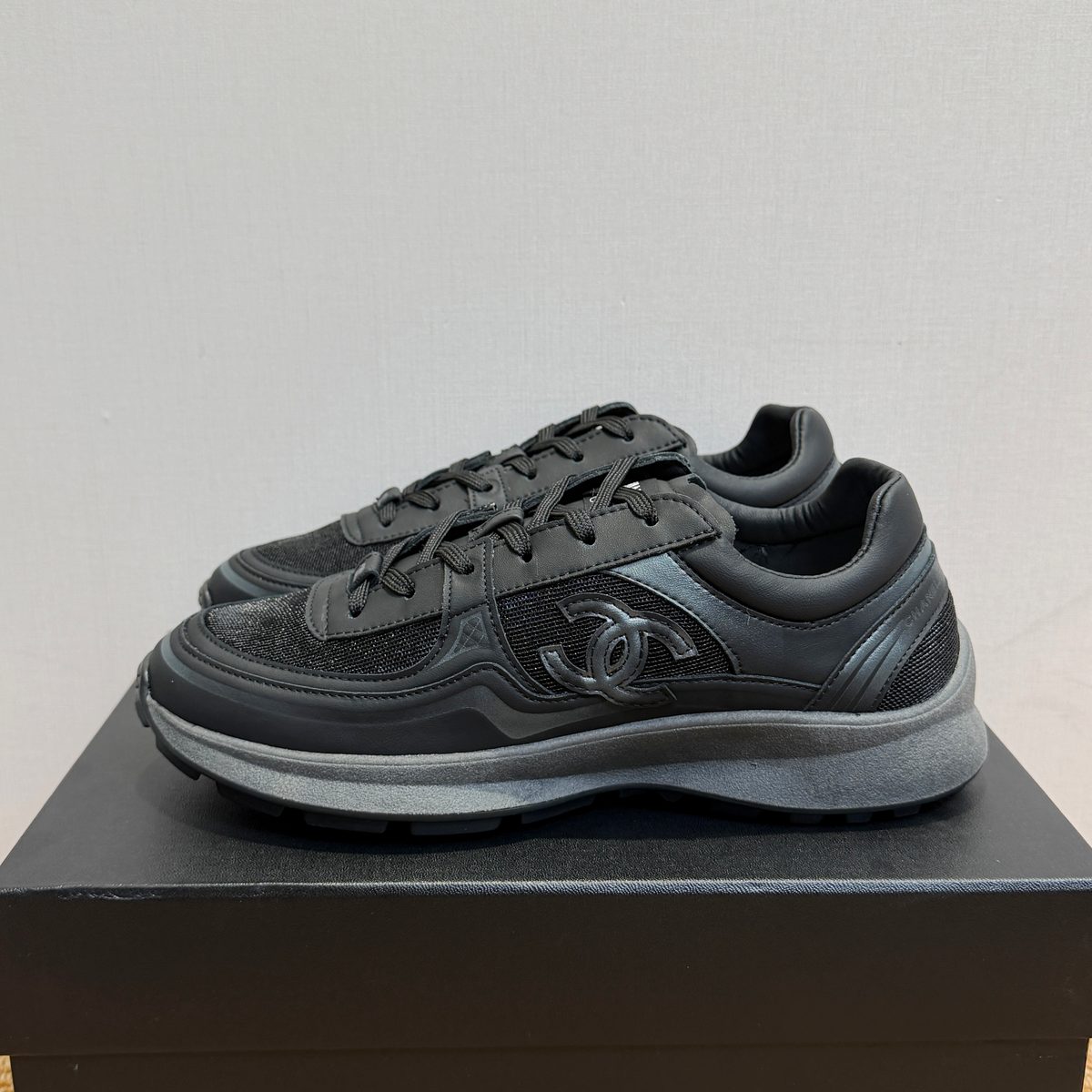 Chanel CC Platform Sneakers Black