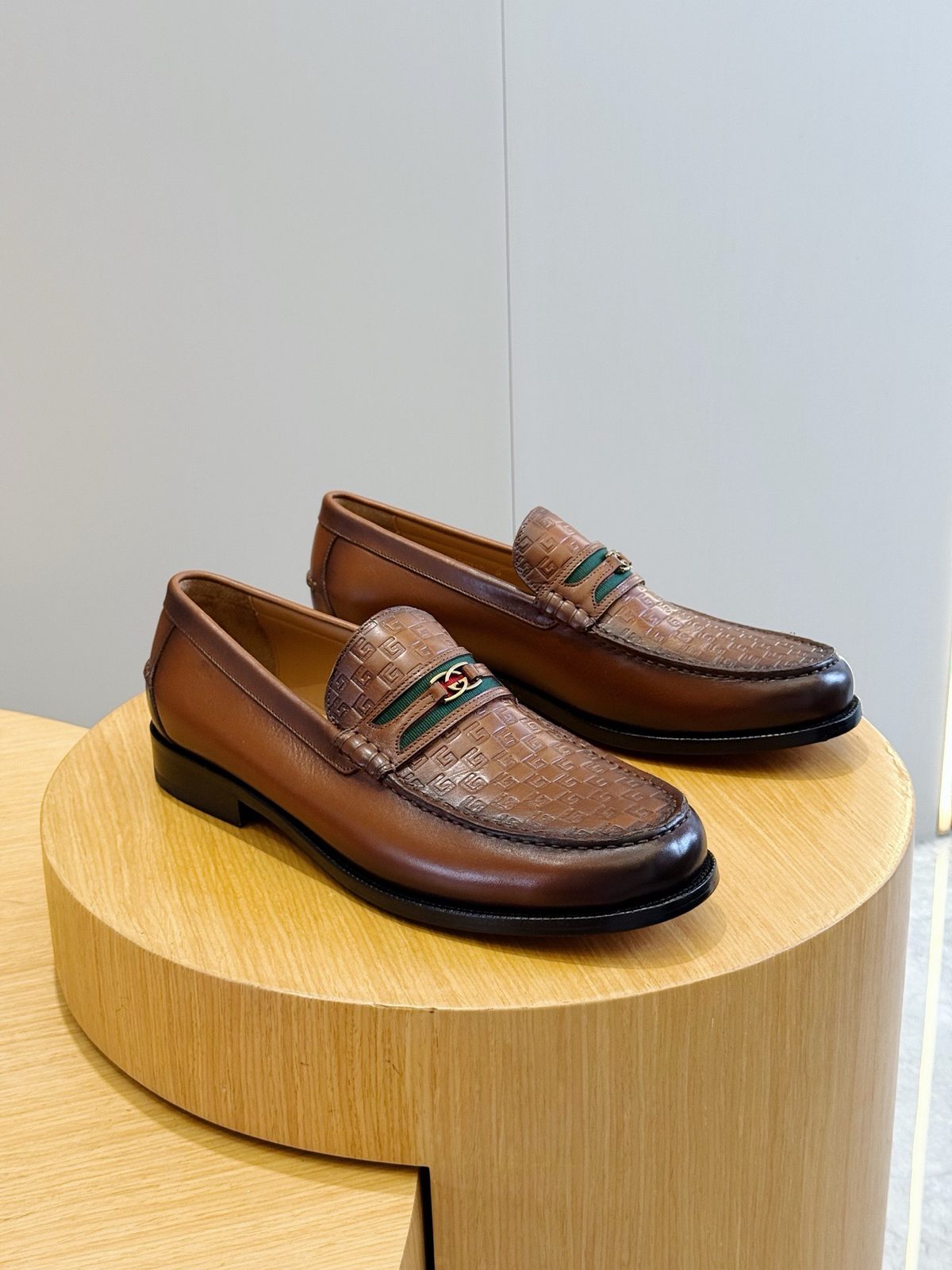 Gucci GG Embossed Leather Loafer