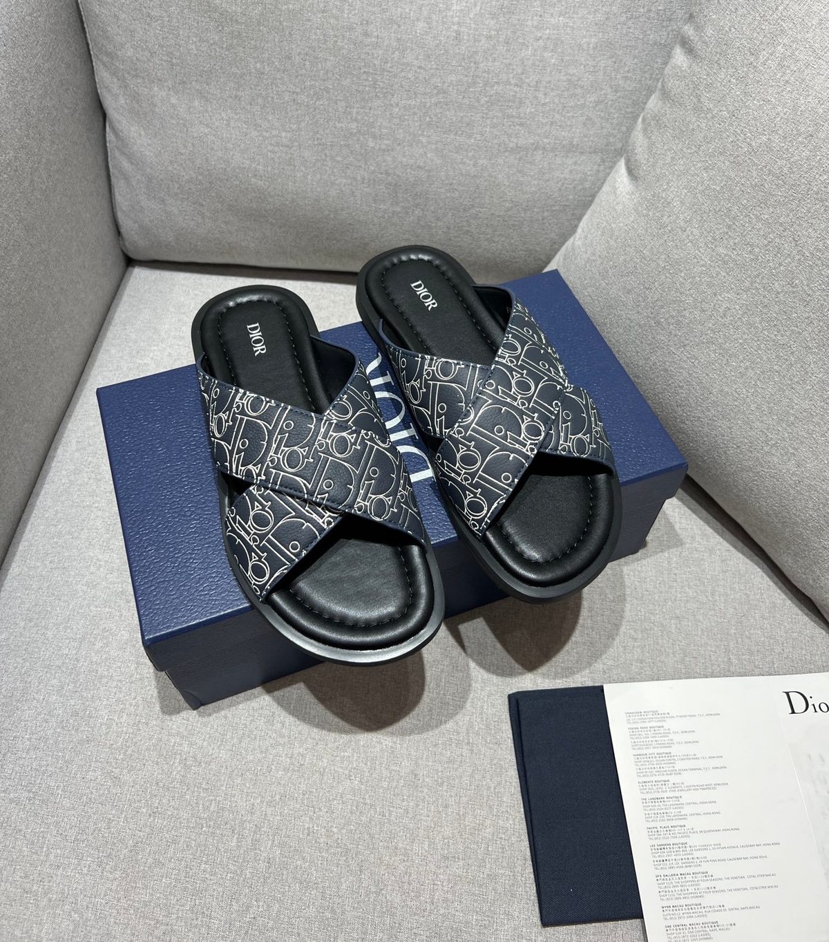 Dior Oblique Monogram Slide Sandals