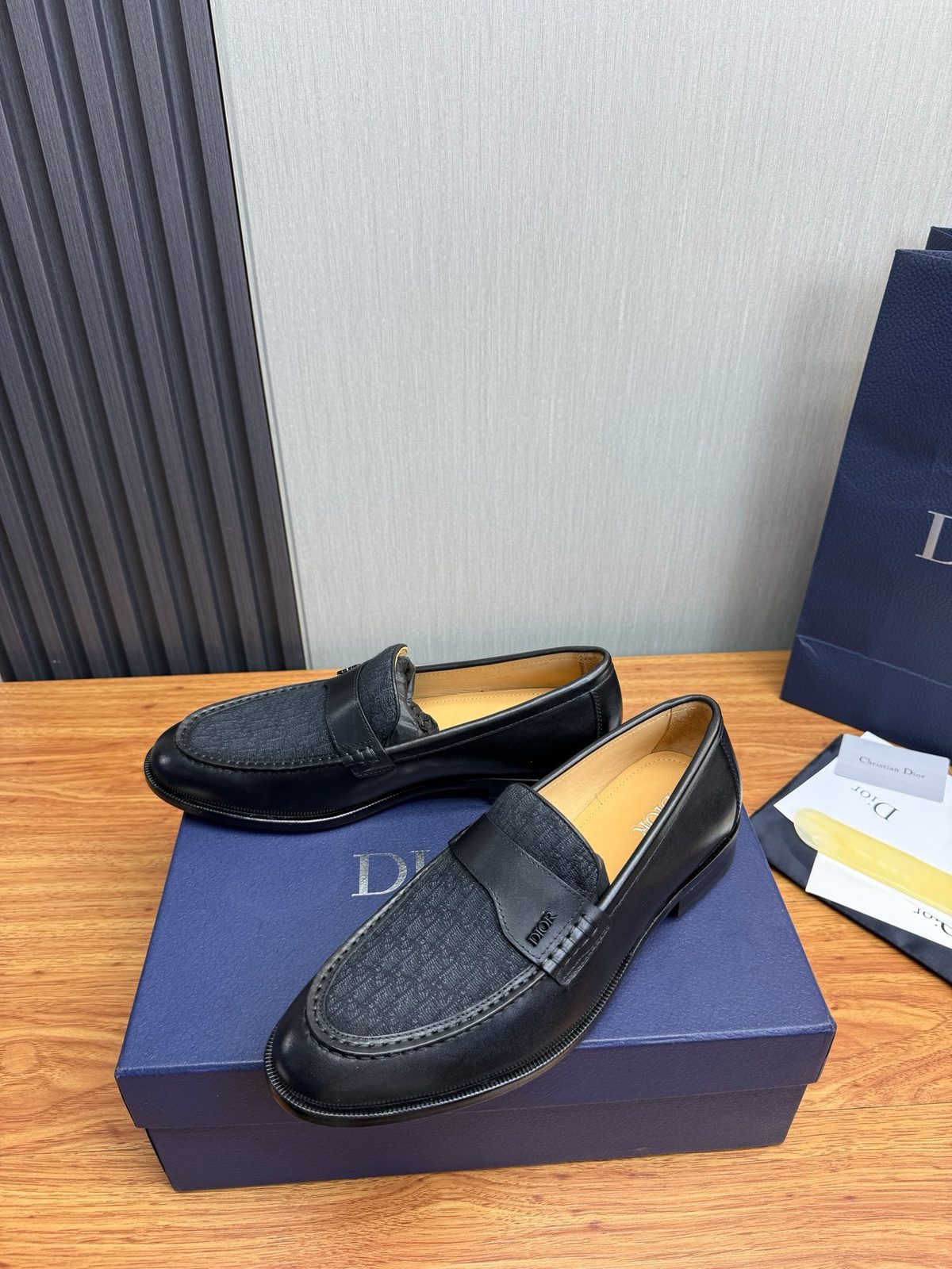 Dior Oblique Loafer Black Leather