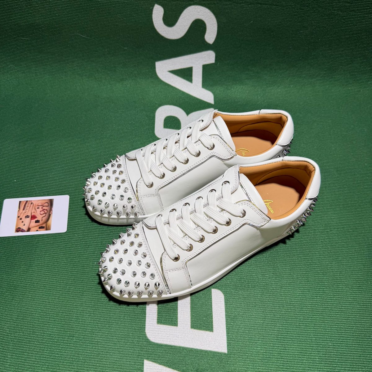 Christian Louboutin Rantulow Orlato White Leather Spike