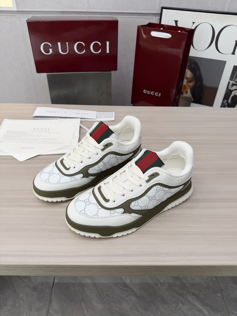 Gucci GG Monogram Leather Runner Sneakers
