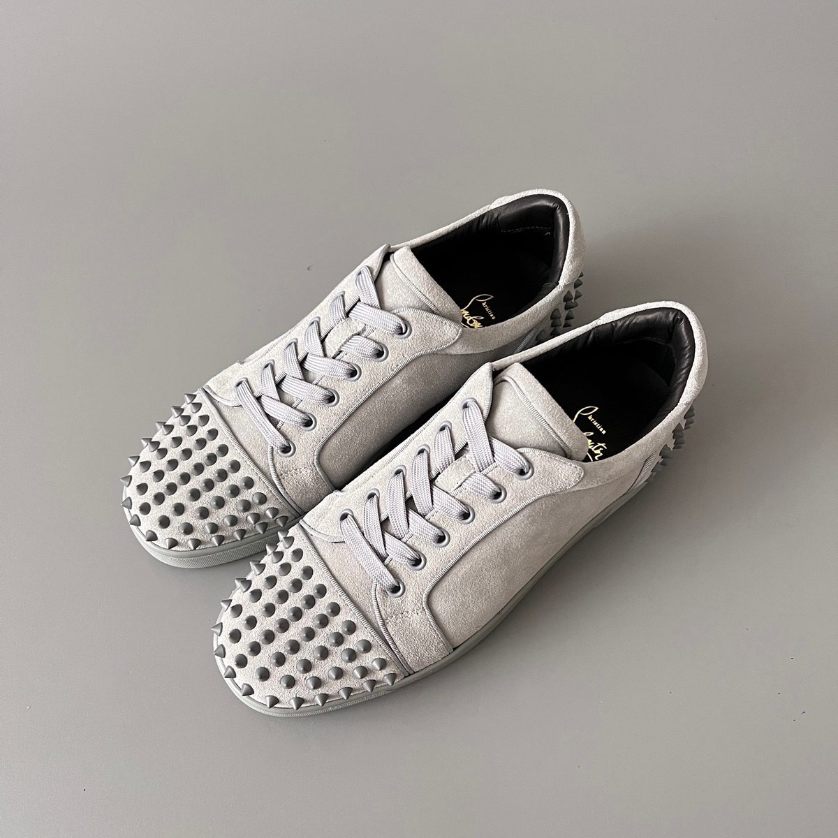 Christian Louboutin Louis Junior Spikes White