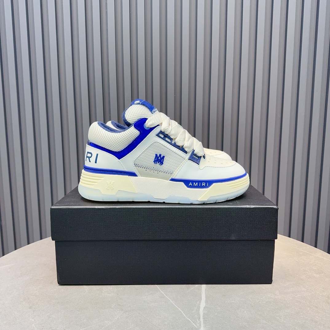 Amiri MA-1 Blue White Leather Sneakers