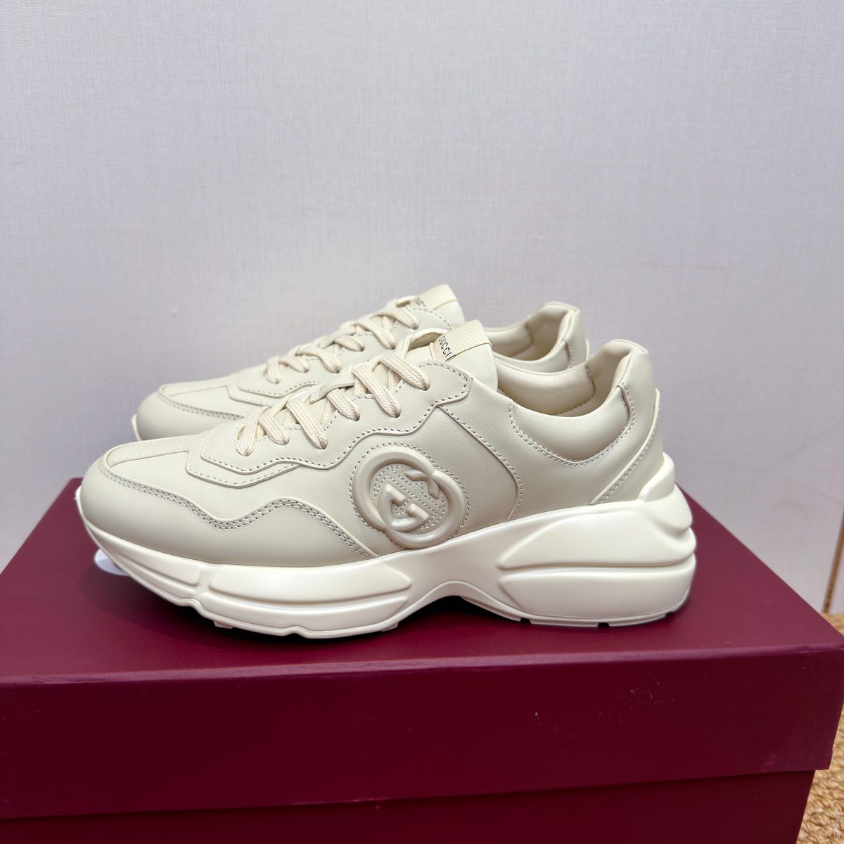 Gucci Rhyton Leather Sneaker White