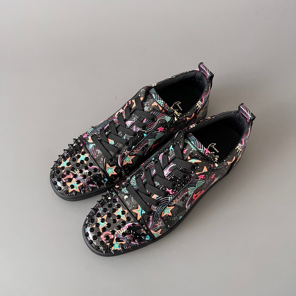 Louboutin Spike Embellished Low-Top Sneakers