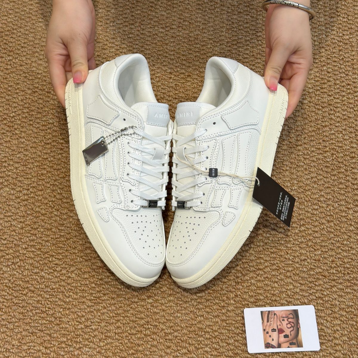 Amiri Leather Low-Top Sneaker White