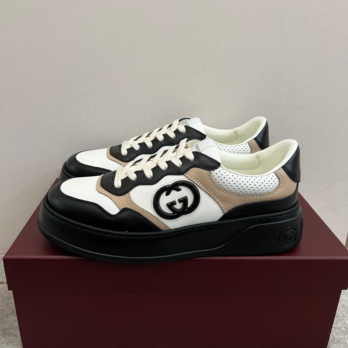 Gucci GG Platform Leather Sneakers